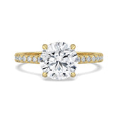 Hidden Halo Round-Cut Engagement Ring